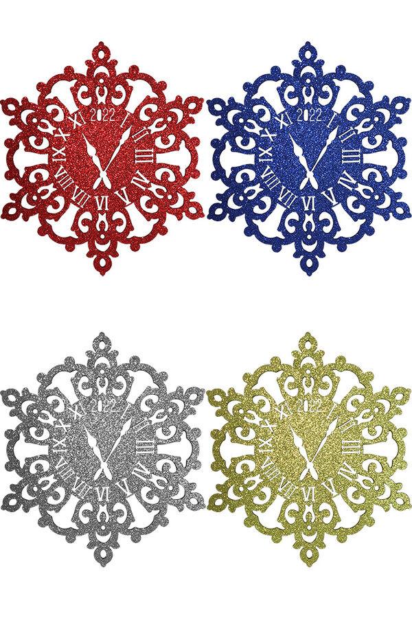 Украшение Резное Снежинка с часами 150-600 D01039