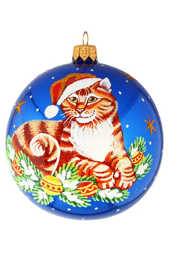 Елочный шар Кот С475к Колпак