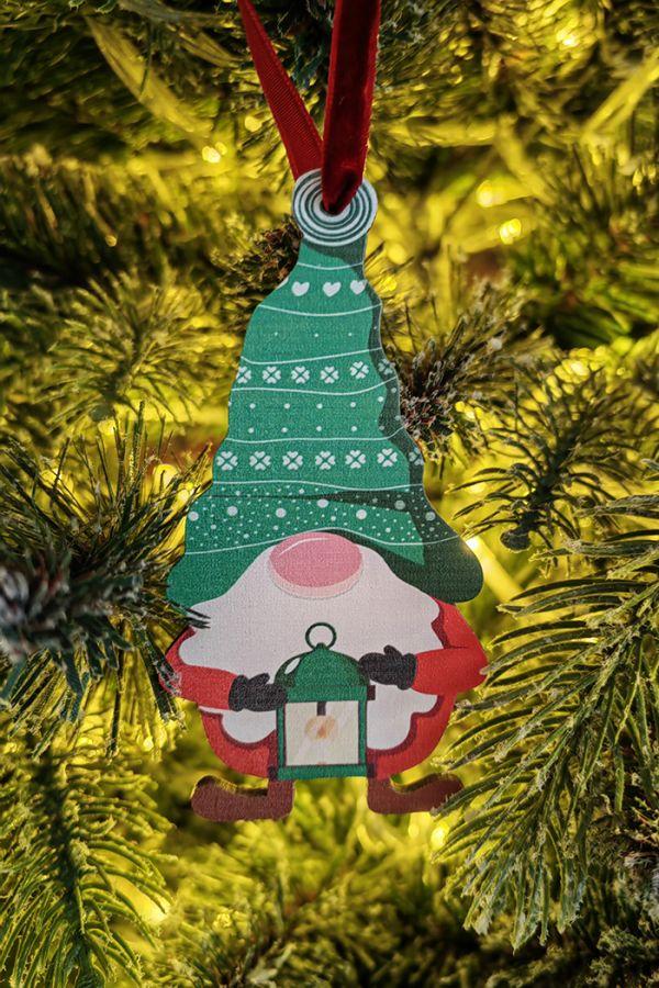 Украшение Гномик с фонарем 100-150 D01140