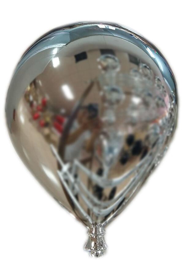 Новогоднее украшение Воздушный шар 20см серебро  