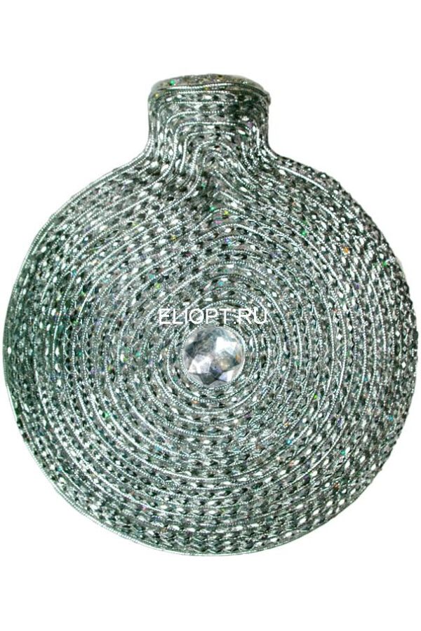 Новогоднее украшение Полушар серебро 20112305S/JB